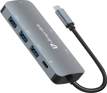 Ultraprolink 7 in1 Type C Hub Adapter,HDMI,Card Readers,100W PD,3 USB for MacBook UL1056 USB Hub