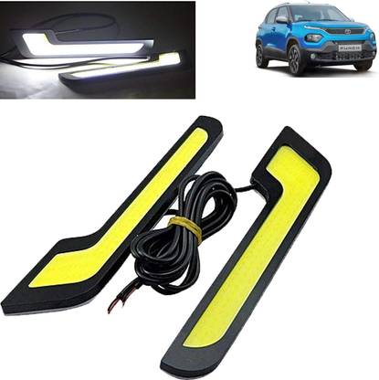 aksmit 12V COB Car Styling 7 L Shaped LED DRL Light Super Bright Daytime Running Lights for Punch Headlight Car LED for Tata (12 V, 48 W)