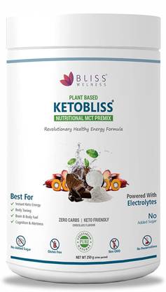Bliss Welness Keto MCT Oil Powder For Weight Management - Chocolate - 250 g