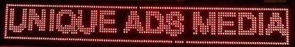 UNIQUE ADS MEDIA P10 LED Scrolling Message Advertising Display Board || with WiFi Option Enabled Operate Through app || (6" X 36", White)