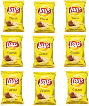 Lay's yellow chips (pack of 9) Chips