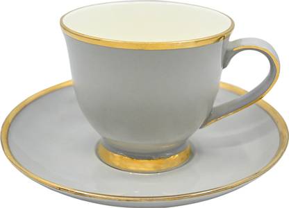 MARK Pack of 6 Ceramic pretty cups & saucer