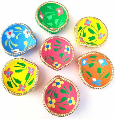 RiddhaEcraft RECMD-01 Earthenware (Pack of 15) Table Diya Set