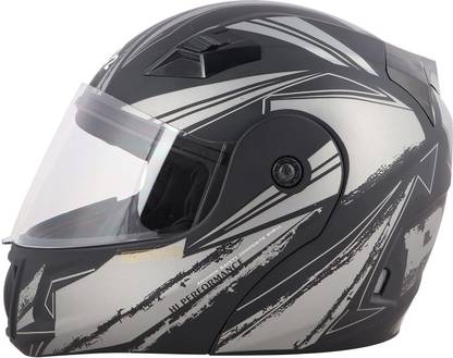 O2 Prox Full Face Helmet with Scratch Resistant Clear Visor, Matte Finish Motorbike Helmet