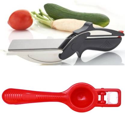 DS SALES Combo of Smart Kitchen Lemon Squeezer set for, Cleaver Cutter for Cut the vegetable also Chop it Tools Combo Pack unique kitchen products daily uses in Kitchen Lemon Squeezer with Bottle opener, Lemon Squeezer Heavy Duty, Lemon Juice Extractor - Latest Model for New Generation lemon squisher | nimbu squeezer | nimbu nichodne machine | lemon juice | lemon squeezerSuperior Quality Kitchen Knife with Spring Action Smart Cleaver Cutter Best for Cutting and chopping vegetables Fruits Cleaver Cutter for Chop the vegetables | Chopping Knife, Mini Chopping Board | vegetable cutter chopper combo | vegetable cutter chopper combo Kitchen Tool Set Kitchen Tool Set