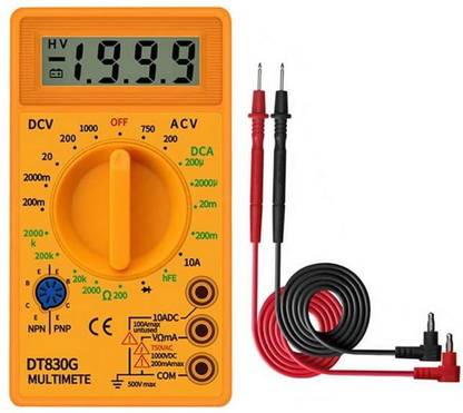 HOTFIX Digital Multimeter LCD AC DC Measuring Voltage Current for home use. Campus Component Voltage Ampere Ohm Tester, Electronic Tester Digital Multimeter