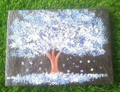 GUGL painting A Cherry blossom tree Acrylic medium painting Ideal for home decor Canvas 20 inch x 20 inch Painting