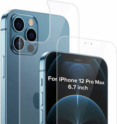 ELEF Front and Back Screen Guard for Apple iPhone 12 Pro Max Front and Back Both Flexible Impossible Fiber Glass (Not Tempered Glass)