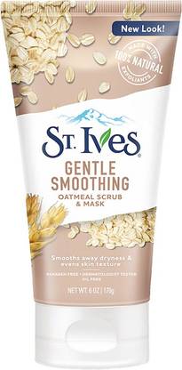 ST.IVES Gentle Smoothing Oatmeal Face Scrub & Mask | 100% Natural Extracts 170gm Scrub