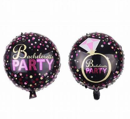 Bash N Splash Solid Premium Bachelorette Party Balloon Bachlor Party Pink Black Balloon (pack of 2) Balloon