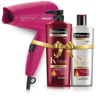 TRESemme Keratin Smooth Shampoo and Conditioner Plus Philips Hair Dryer