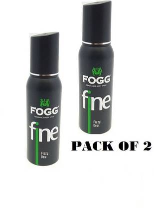 FOGG (Fine Fizzy Dew 120ml Each Pack of 2 Deodorant Spray  -  For Men