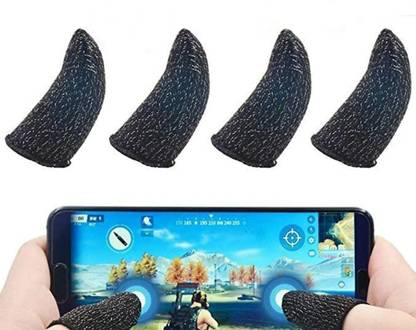 QOVE PUBG Phone Game Finger Sleeves Easy Fit Elastic Sweat Proof Materials ( 2 Pairs ) Finger Sleeve