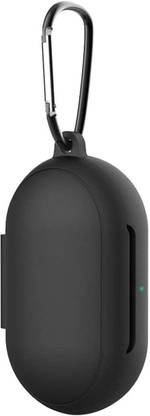KHR Pouch for Samsung Galaxy Buds+ / Samsung Galaxy Buds Plus Cover With Key Chain (Black)