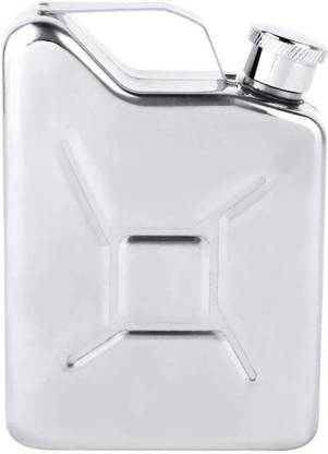 Protos India.Net SILVER Jerry Can 6 Oz 170 ml Stainless Steel Hip Flask