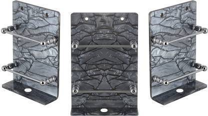 M/S DSNS Wall Mount Mobile Stand Mobile Wall Stand for Charging Phone Wall Hanging Stylish Acrylic 4MM SS Road 3 PCS Set (Size - 4X6 Inch) (Marble Grey Colour) Mobile Holder