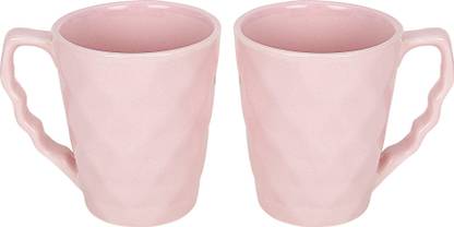 purezento premium quality ceramic handcrafted pink diamond cut design gift for mom/dad/husband/wife/brother/sister/bf/gf/couple/friends/wedding gift/aninversary gift/festival ceramic coffee tea mug Ceramic Coffee Mug