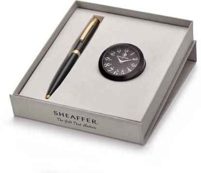 SHEAFFER 9471 Ball Pen with Table Clock Pen Gift Set