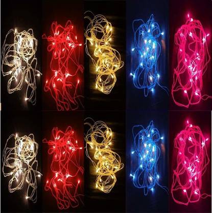 cool99 19 LEDs 2.79 m Multicolor Steady Bulb Rice Lights