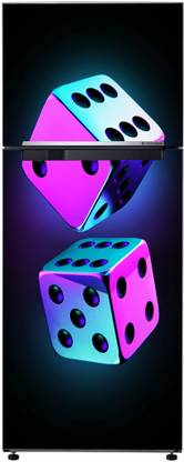 Psychedelic Collection 160 cm Decorative Abstract Multicolor Ludo Game Gambling With Black Backgroung Wallpaper Sticker For Fridge Décor Self Adhesive Sticker