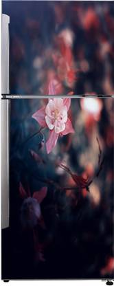 JNM Enterprise 60 cm Decorative Flower And Dark Blur Background Wallpaper Sticker For Fridge Décor Self Adhesive Sticker
