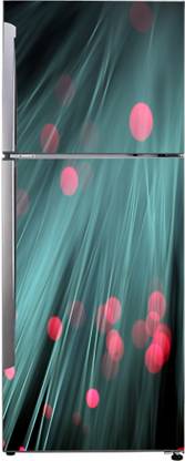 K2A Studio 60 cm abstract 3d shade design with red boke circle wallpaper sticker Self Adhesive Sticker