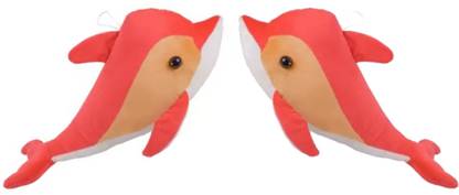 UNIQUE SKB Toys Pack of Two Orange Dolphin  - 35 mm