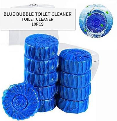 Swastik Creation Automatic Toilet Bowl Cleaner Tablets Stain Remover Bathroom Flush Tank Blue Tab Tablet(Pack of 10 Pcs, Color: Blue) Regular Crystal Toilet Cleaner