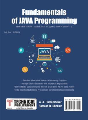 Fundamentals of Java Programming for SPPU 19 Course (TE - SEM V - E &TC - 304185 ) Elective I