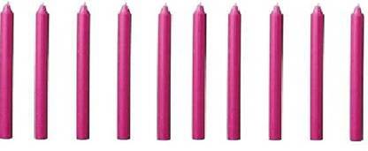 kigs enterprise Pack of 10 Pcs 5 inch 14mm Pink Taper Candles, Pink Spell Candles, Pink Spell Candles, Pink Stick Candles, Pink Household Candles (Pack of 10 Pcs)(5 INCH, 14mm) (Pink) Candle