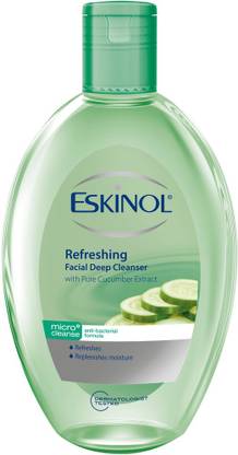 ESKINOL Refreshing Facial Deep Cleanser with Pure Cucumber Extracts 225ml-(DERMATOLOGIST TESTED) Face Wash