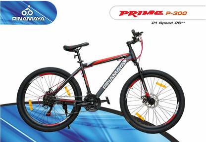 Pinamaya prime-300 red colour 26 T (inch) Hybrid Cycle/City Bike