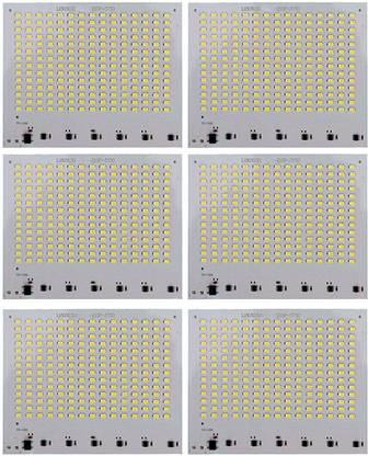 ETN 210 SMD White LED PCB Aluminum Plate Base Board with Drive on board (DOB) 220V AC for LED Flood Light 50w to 200W -Pack of 6 Light Electronic Hobby Kit