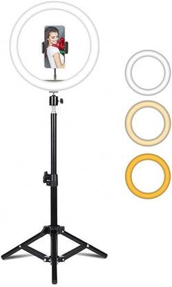Wrapo Selfie Ring Light with Tripod Stand and Phone Holder, 12 inch Dimmable LED Camera Ring Light with 3 Light Modes For YouTube | Photo-shoot | Video shoot | Live Stream | Makeup & Vlogging Ring Flash