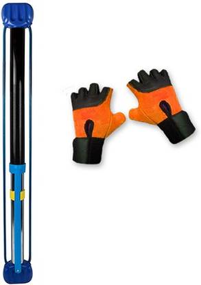 JMO27Deals BullWorker Muscle Builder Multi-training Bar with fitness gloves Fitness Accessory Kit Kit