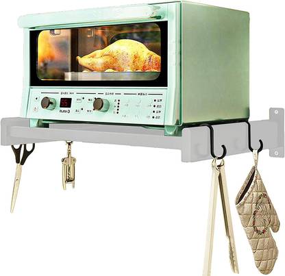 milad Containers Kitchen Rack Iron Metal Kitchen Home Wall-Mounted Oven Rack Mounting Bracket Hanger