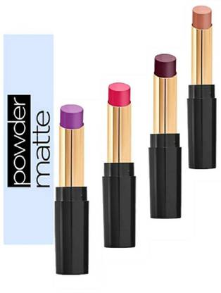 BLUE HEAVEN POWDER MATTE DREAMY VIOLET PMO5 ( 3.5g) + MYSTIC OAK N04 ( 3.5g) + SCARLET KISS RM01 (3.5g) + TOFFEE BROWN N02 (3.5g) Purple,Pink,Maroon ,Brown