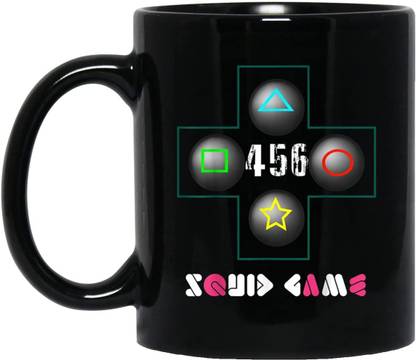craft maniacs SQUID GAME PLAYER 456 CONTROLLER THEME 350ML CERAMIC MUG FOR COFFEE/TEA | OFFICIALLY LICENSED SQUID GAME MERCH Ceramic Coffee Mug
