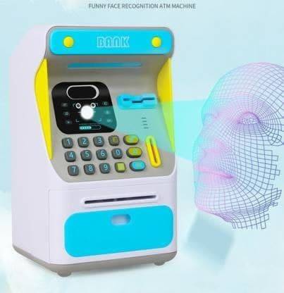 Mytoykid HIGH QUALITY FACE RECOGNITION LARGE SPACE MINI ATM MACHINE FOR KIDS Coin Bank