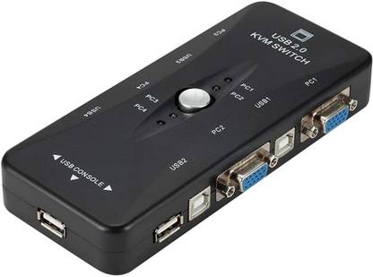 All mobile solution 4 Port HUB USB 2.0 KVM Switcher(AMS-SWT-0083) Media Streaming Device