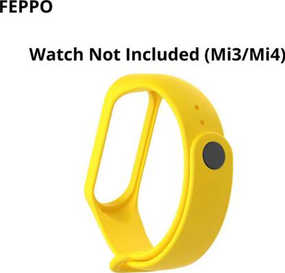 FEPPO Mi Smart Band Strap - Yellow (Also Compatible with Mi3/Mi4 Band ) Smart Band Strap