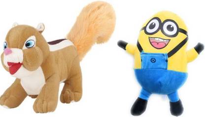 tgr cute soft stuffed toy squirrel & minions soft toys  - 35 cm