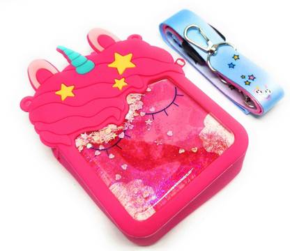 Tera13 unicorn silicon water glitter purse bag Sling Bag