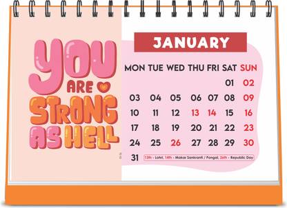 Calendar 2022 January India