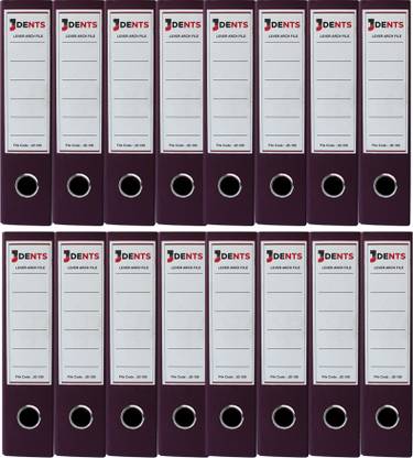 JDENTS Cardboard Office Lever Arch File / Clip Box File Folder Cover A4 Size Ring Binder Best for Document, Certificate (Purple, Pack Of 16)