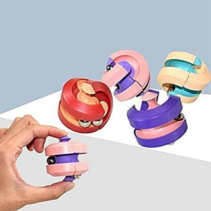 Fullkart 360 Degree Rotating Toys For Kids, Rotating Game For Kids, Marbles Track Cube for Kids Play 3D Puzzle Play with Finger Cube with 3 Inside Ball (1 PCS)