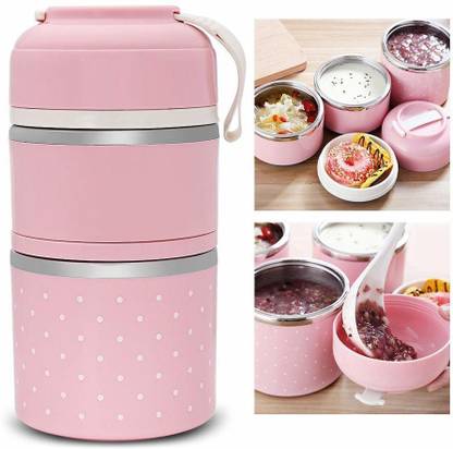 Aatamiy 2 Layer Lunch Box Picnic Food Container Tiffin Box 3 Containers Lunch Box 2 Containers Lunch Box