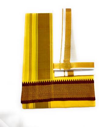 shershaan Solid Yellow Lungi