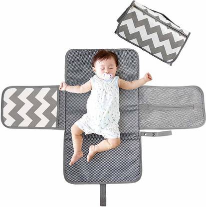 HASTHIP Baby Changing Mat, Changing Pad with Head Cushion & Organizer Pockets Diaper Changing Mat