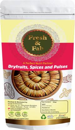 Fresh & Fab 100% Natural and Fresh Anjeer - Fig |Dried Fig | 250 gm - Pack of 1 Figs